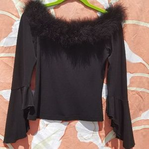 ♥Fuzzy Neck Top♥